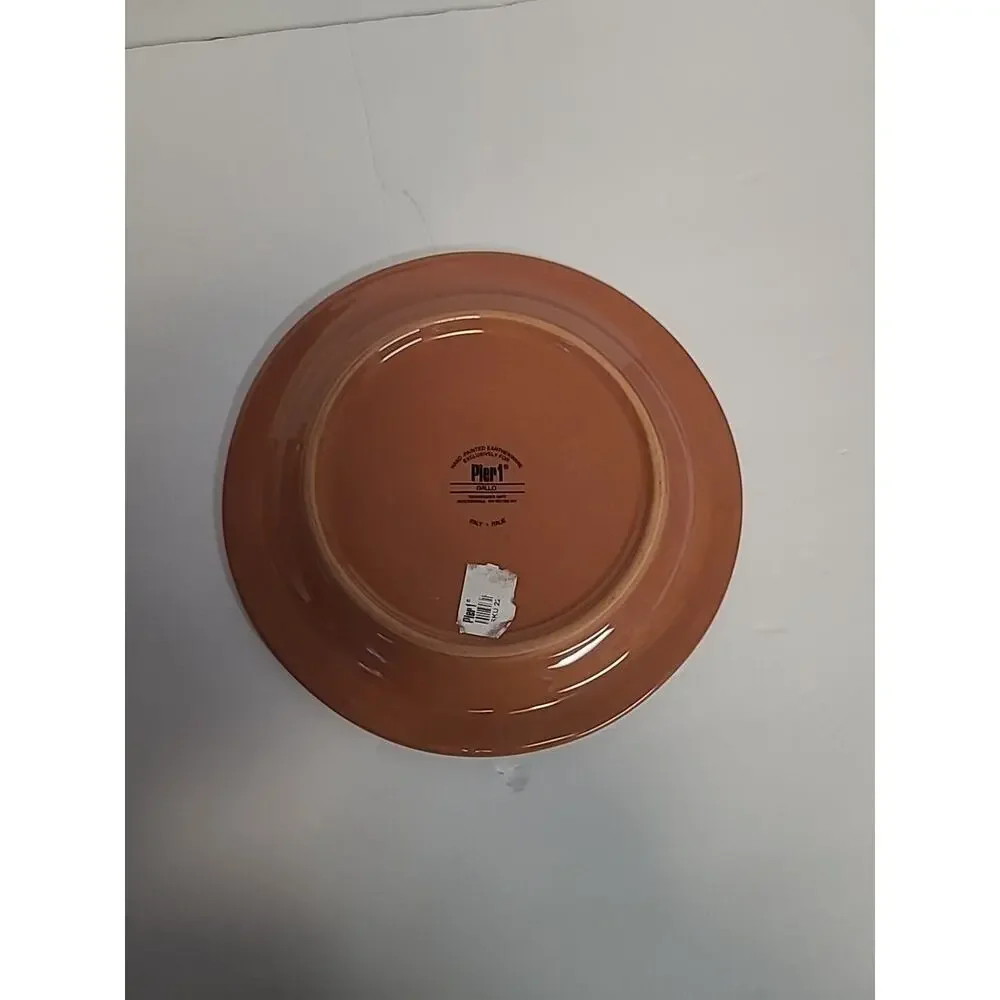 Pier One Gallo hand painted earth and air plate Made in Italy Rooster 9.25”